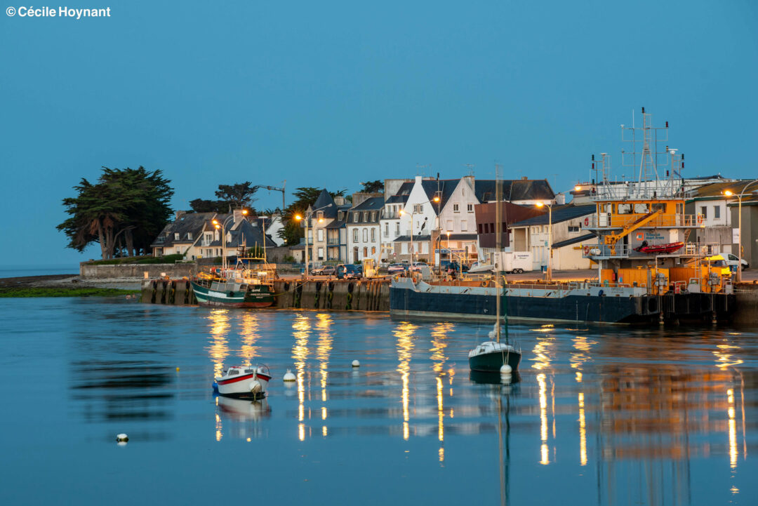 Loctudy, pointe de Langoz, Finistère, Bretagne, littoral, photo de nuit, port, pêche, navire travaux maritimes, photo de nuit, voilier, bateau