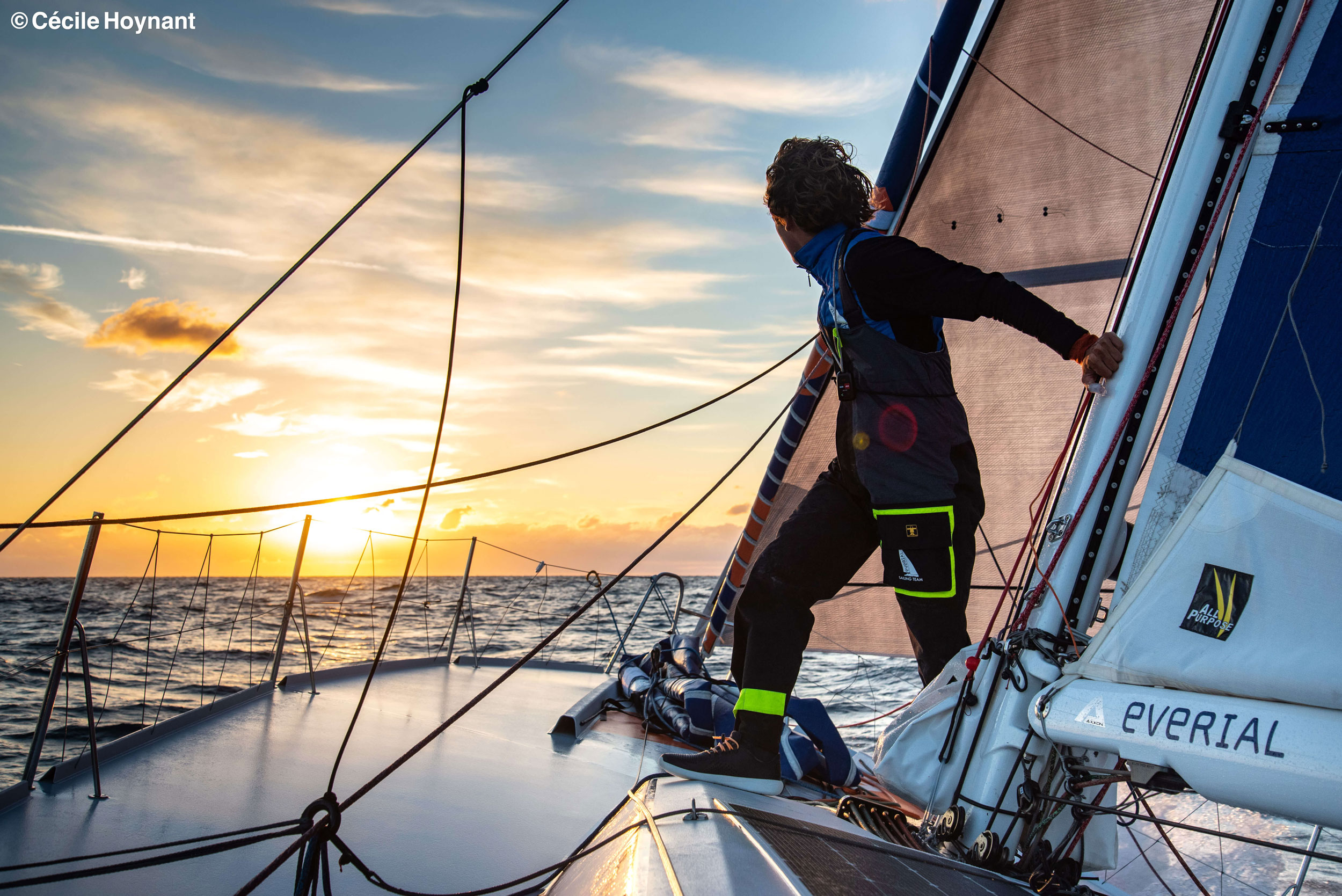 course au large, navigateur en solitaire, Stan Thuret, skipper, Route du Rhum, transatlantique, Class 40, lever du jour, aube