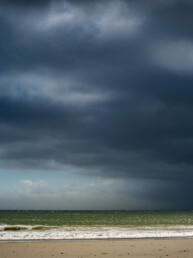 Tirage d'art d'un paysage de Bretagne un jour de tempête.